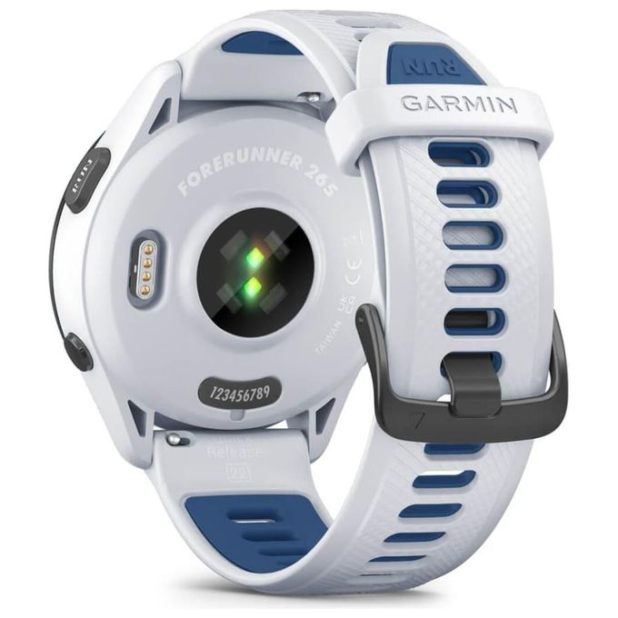 Garmin 010-02810-11 Forerunner 265 Smartwatch GPS Multi-Banda Display AMOLED 1.3'' 46mm 8GB Wi-Fi VO2max HRV colore Bianco Nero