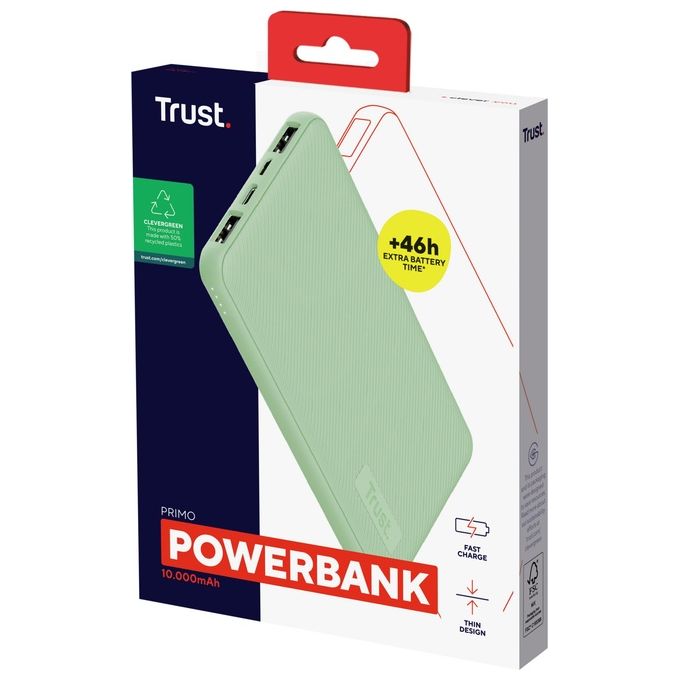 Trust Primo 10.000mAh PowerBank Eco Green