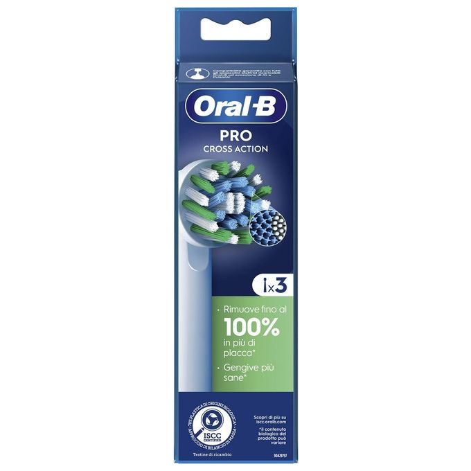 Braun Oral-B Pro Cross Action 3 Pezzi Bianco