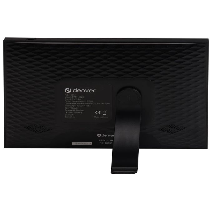 Denver 119101040470 PFF-1012B Cornice Digitale Wi-Fi 10,1'' HD IPS 16 GB Memoria Interna con Touchscreen e App Frameo colore Nero