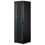 Digitus DN-19 42U-6-6-B-1 Serie Unique Armadio Rack 42U in Acciaio con Porta in Vetro e Predisposizione Ventilazione colore Nero