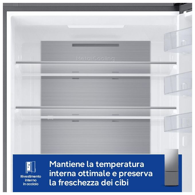 Samsung RB53DG703DS9 Frigorifero Combinato 538 L 203 cm Classe D 35 dB No Frost Wi-Fi SpaceMax colore Inox