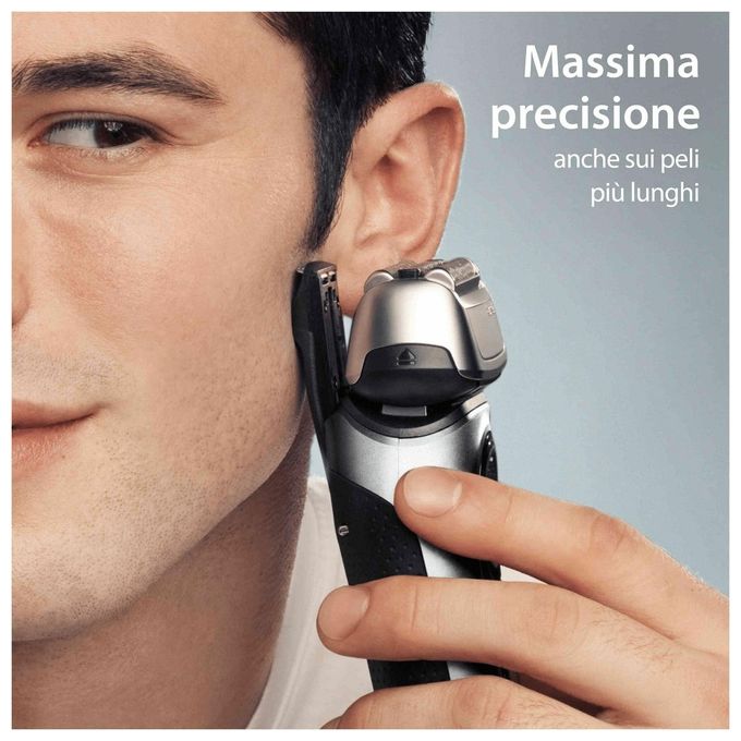 Braun 8517S Series 8 Rasoio elettrico WetandDry 4 testine autonomia 60 min colore Argento