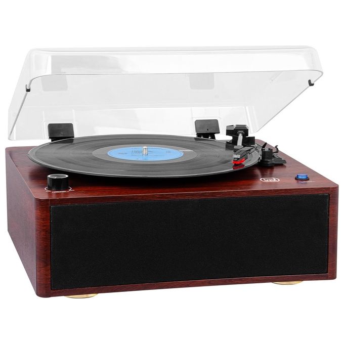 Trevi TT 1030 BT Giradischi Wireless In-Out 2 Altoparlanti 15W ciascuno 33 45 78 giri-min RCA Bluetooth colore Legno
