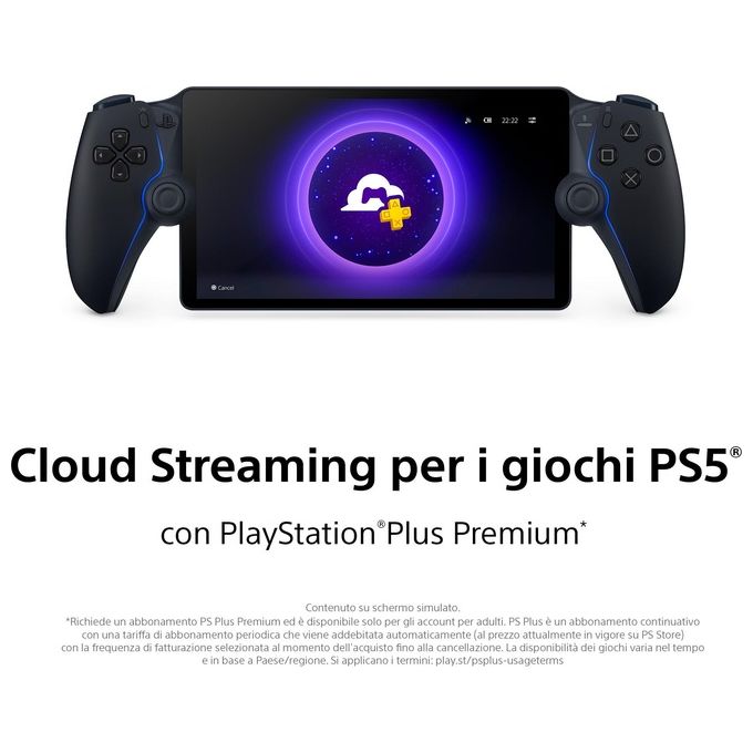 PlayStation CFI-Y1016 Portal Remote Player PS5 Schermo LCD 8'' 1080p 60fps Wireless colore Nero