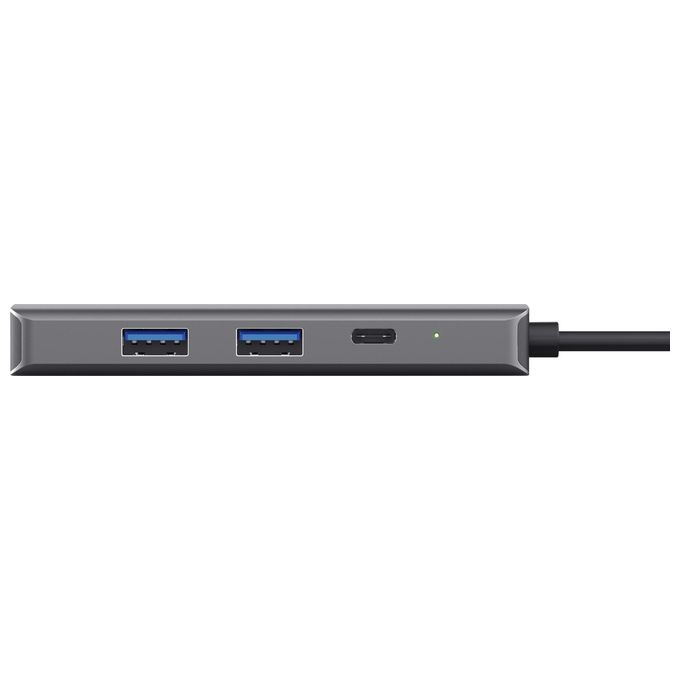 Trust 24968 Dalyx Adattatore Multiporta USB-C 6 in 1 HDMI 4K 60Hz Gigabit Ethernet 2 USB-A 2 USB-C 100W colore Argento