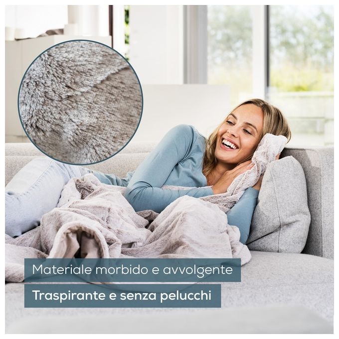 Beurer 43105 HD 150 XXL Nordic Termocoperta Elettrica 150 W 6 livelli temperatura 200x150 cm colore Grigio