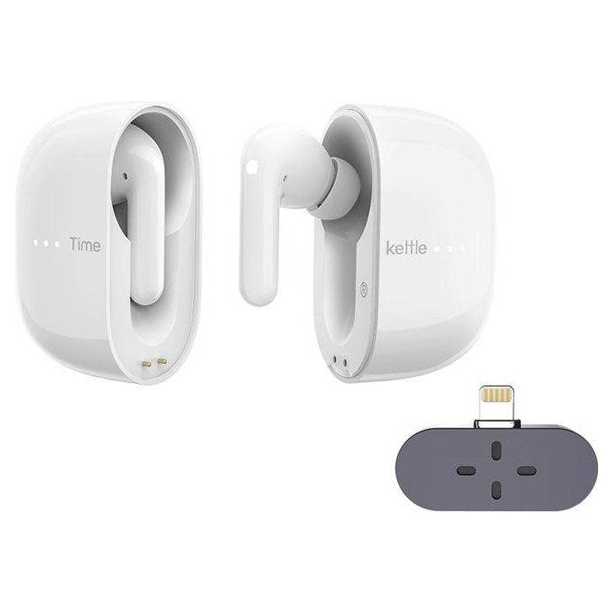 Timekettle M3 TRANSLATOR Traduttore Portatile Auricolare In-ear Bluetooth 5.2 40 Lingue Cancellazione Rumore IPX4 colore Bianco