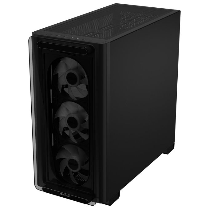 ASUS 90DC00K0-B19010 A23 PLUS TG Case PC Micro Tower con 4 Ventole ARGB Preinstallate e Pannello in Vetro Temperato colore Nero