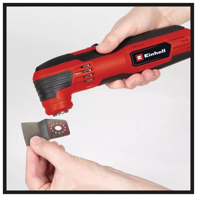 Einhell 4465185 TC-MG 250 CE Utensile Multifunzione 250 W con Regolazione Giri e Accessori Inclusi colore Nero Rosso