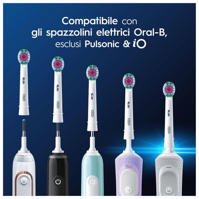 Braun Oral-B Testine di Ricambio Pro 3D White 3 Testine