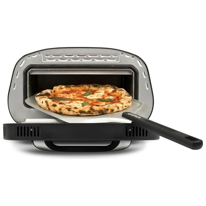 G3 Ferrari G10186 Pronto Pizza 2 Minuti Forno per Pizza 1700W 430°C Pietra Refrattaria Display Digitale 8 Programmi Pareti Fredde colore Nero