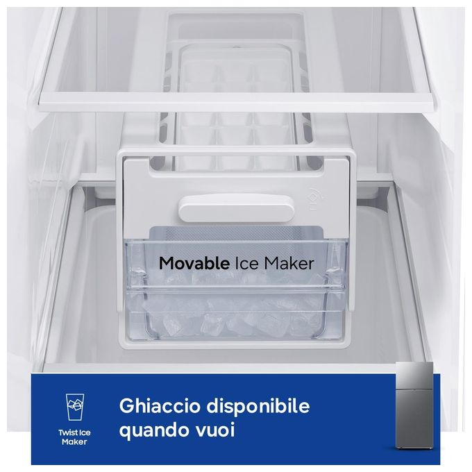 Samsung RT53DG7A14S9 Serie 7300 AI Frigorifero Doppia Porta 530 L 185,5 cm Classe E 37 dB No Frost Twin Cooling Plus WiFi colore Metal Inox