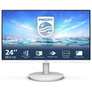 Philips 241V8AW V Line Monitor PC 23.8'' IPS FHD 1920x1080 100Hz 4ms Adaptive Sync Altoparlanti colore Bianco