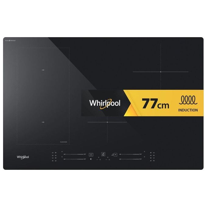 Whirlpool WL S2177 CPNE Piano cottura a induzione 77 cm 4 zone FlexiCook 6° Senso 7200 W colore Nero
