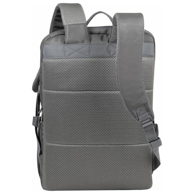 Rivacase 8267 GREY Zaino City Backpack per Notebook 17.3'' 2 Scomparti Idrorepellente Poliestere colore Grigio