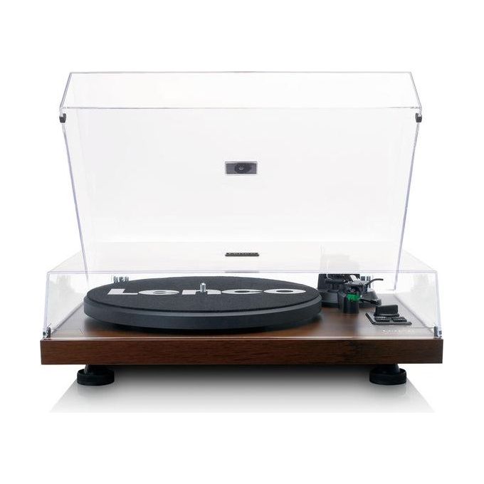 Lenco LS-600WA Giradischi a cinghia Bluetooth 5.0 amplificato 2x30W con altoparlanti colore Noce