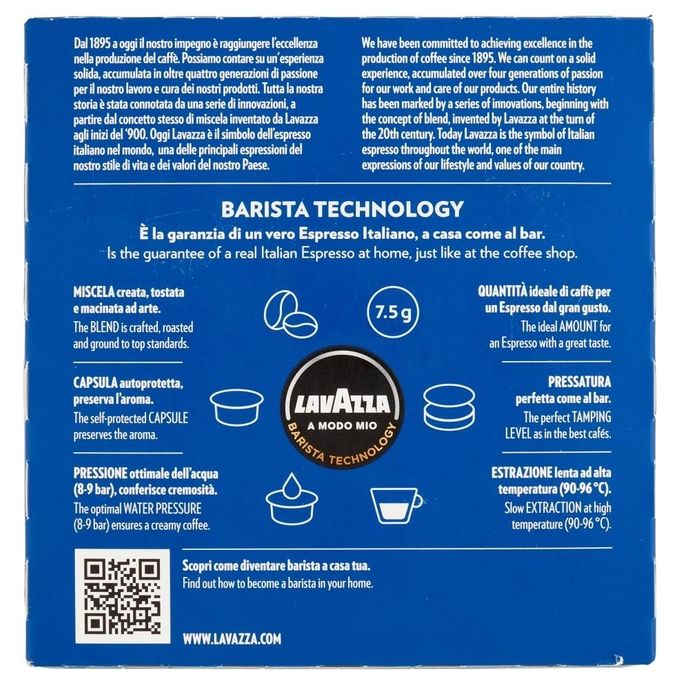 Lavazza capsule caffe' crema e gusto a modo mio 216 pezzi intensita' 12 13 espresso