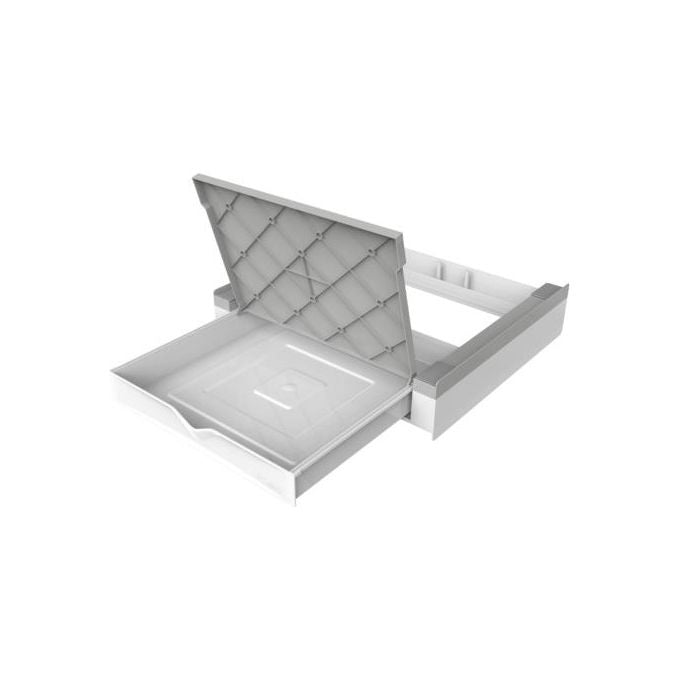 Meliconi DUO Torre Duo Kit di Sovrapposizione con Ripiano e Cassetto per Lavatrice e Asciugatrice colore Bianco