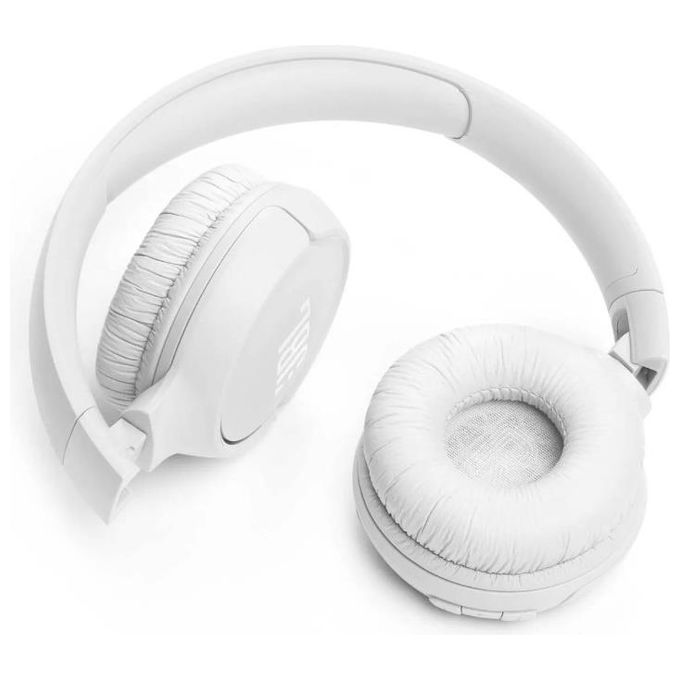 JBL JBLT520BTWHTEU Tune 520BT Cuffie On Ear Wireless Bluetooth 5.3 Pure Bass 57 ore Microfono Pieghevoli colore Bianco