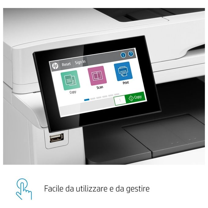 HP 3QA55A Color LaserJet Enterprise MFP M480f Stampante Multifunzione Laser A4 27 ppm colori Fronte Retro Automatico Fax USB Ethernet colore Bianco