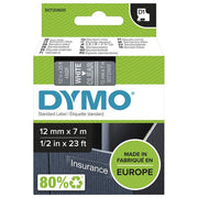 Dymo Nastro D1 12mmx7m Bianco Trasparente