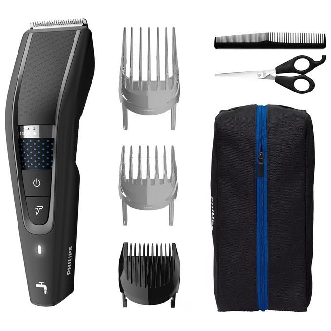 Philips HC5632-15 Serie 5000 Tagliacapelli Lavabile DualCut Trim-n-Flow Pro 28 lunghezze autonomia 90 min colore Nero