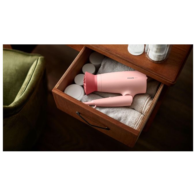 Philips BHP398-00 3000 Series Set per Styling dei Capelli 1600 W ThermoProtect ceramica 3 temperature piastra asciugacapelli colore Rosa