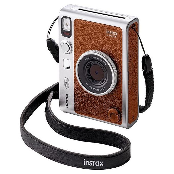 Fujifilm EVO Instax Mini Evo Fotocamera Istantanea Ibrida 100 Combinazioni Bluetooth Selfie colore Marrone