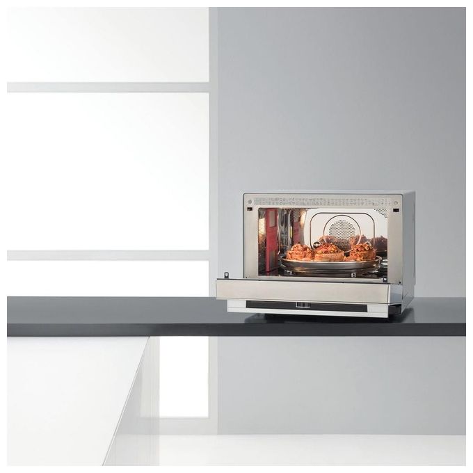 Whirlpool MWSC 9133 SX Supreme Chef Forno a microonde Combinato 33 L 1000 W Grill Vapore Crisp 6° SENSO colore Acciaio Inossidabile