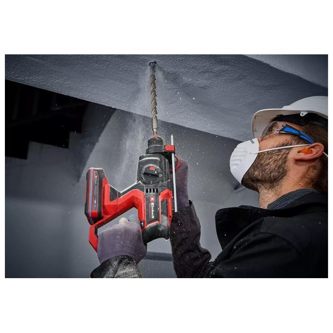 Einhell 4514277 TP-HD 18-22 D Li BL Martello Tassellatore a Batteria 18 V Motore Brushless SDS-Plus 2,3 J colore Nero Rosso