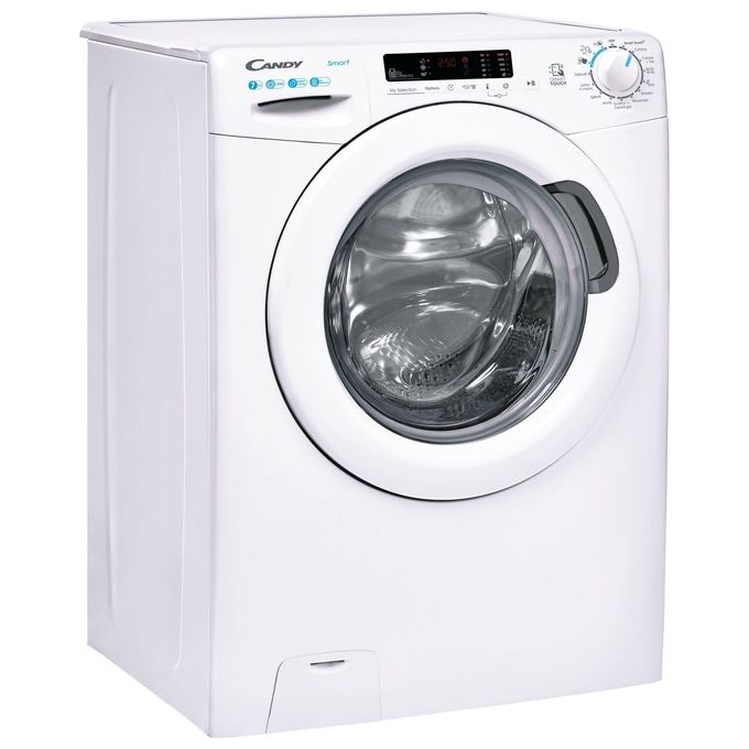 Candy CSS41272DWSE-11 - Lavatrice Libera Installazione 7 kg, Classe C, Slim Profondita' 45 cm, Centrifuga 1200 giri-min, Funzione Vapore + Smart Touch NFC, (85 × 60 × 45 cm), Bianco
