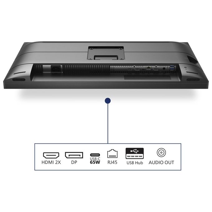 Philips 273S1-00 S Line Monitor PC 27'' IPS Full HD 1920x1080 75Hz USB-C Hub Altoparlanti Integrati VESA 100x100 colore Nero