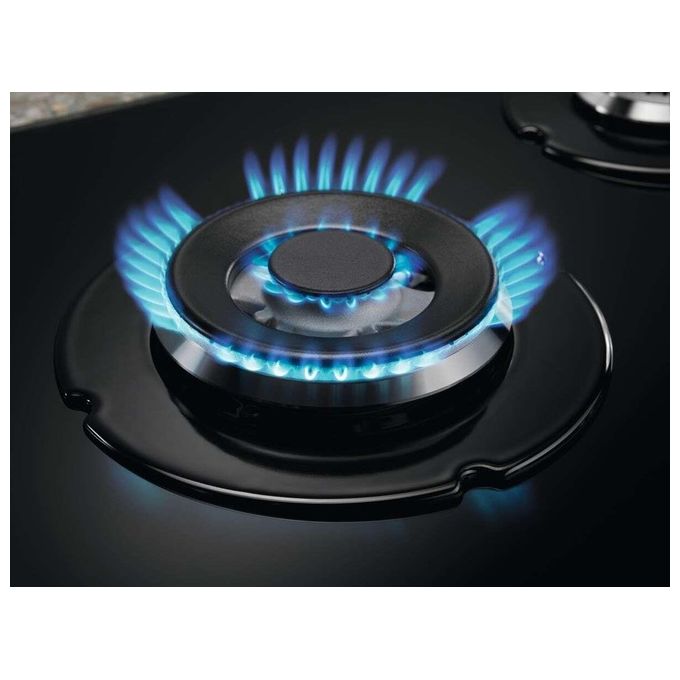 Electrolux EGG75372K Serie 600 Piano cottura gas 75 cm 5 fuochi Gas on Glass StepPower comandi frontali colore Nero