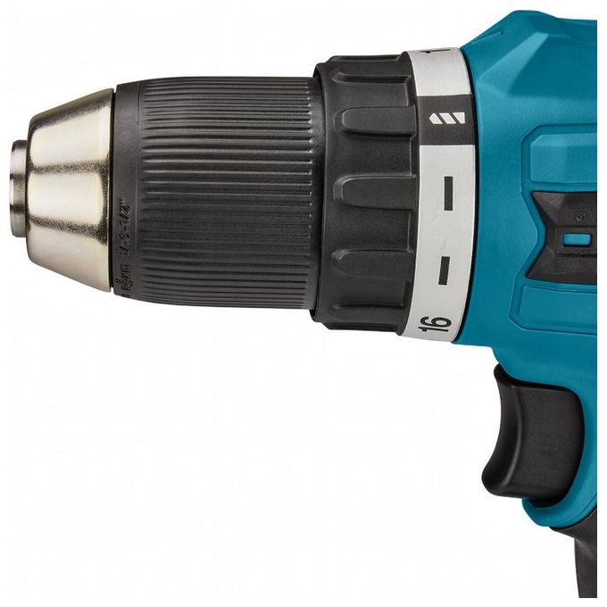 Makita DF488DWE Trapano Avvitatore 18 V 2 Velocita' 16 Regolazioni Coppia Mandrino 13 mm Batterie 1,5 Ah 2 Pezzi colore Nero Verde