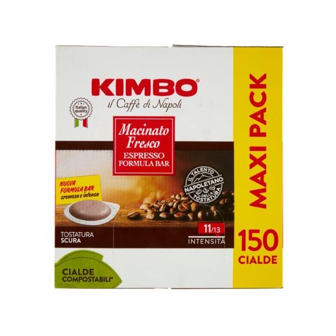Kimbo Cialda Macinato Fresco Espresso Compatibile 150 Pezzi