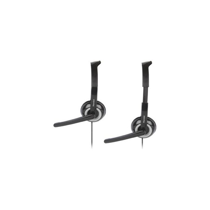 Hamlet Smart Headset Cuffia USB per Computer con Microfono Regolabile Nero
