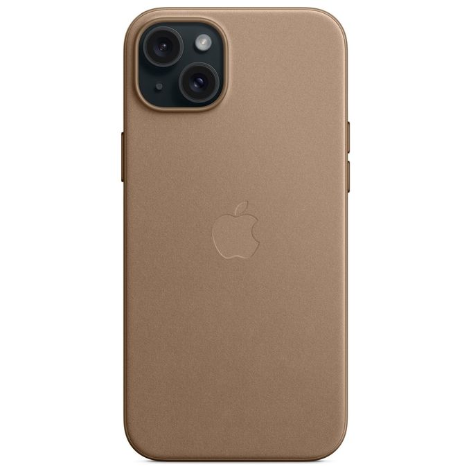 Apple MT473ZM-A Custodia MagSafe in tessuto FineWoven per iPhone 15 Plus colore Grigio talpa