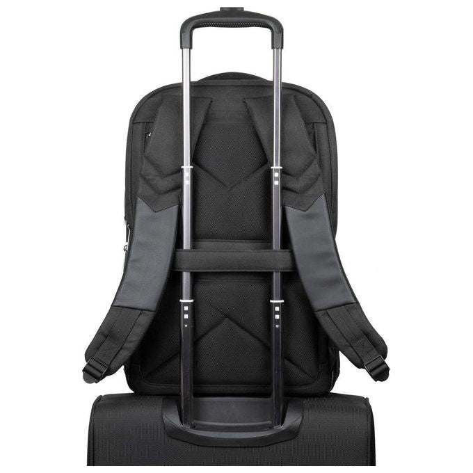 Rivacase 8164 BLACK Zaino per laptop ECO 17.3'' con tasca tablet e cinghia trolley colore Nero