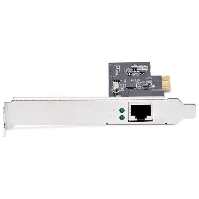 StarTech PR12GI-NETWORK-CARD Scheda di Rete PCIe 1 Porta 2.5 Gbps Intel I225-V NBASE-T Multi-Gigabit PCI Express colore Nero