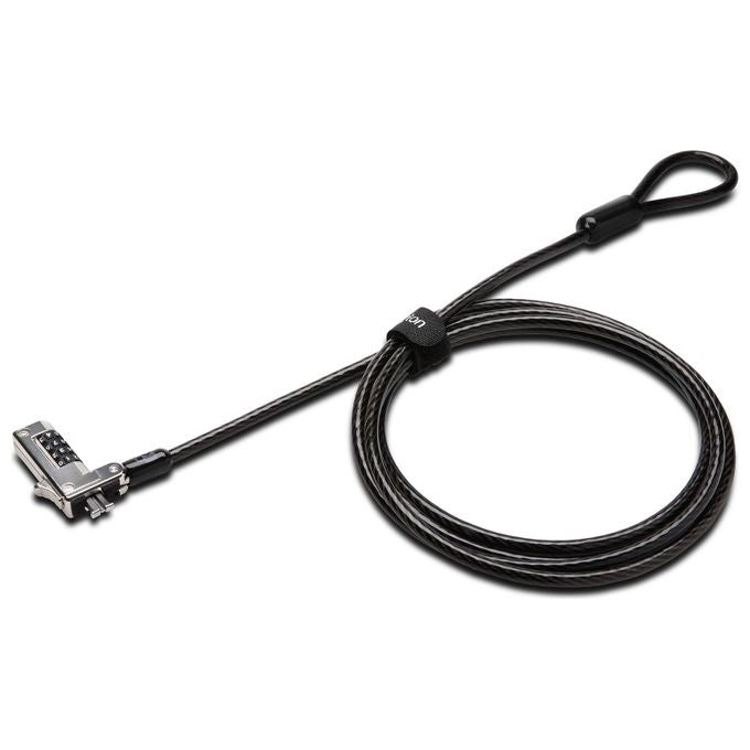 Kensington K60600WW Lucchetto per laptop con combinazione Slim Tipo di serratura Blocco di combinazione Chiave Tipologia slot blocco cavo Kensington colore Nero-Argento