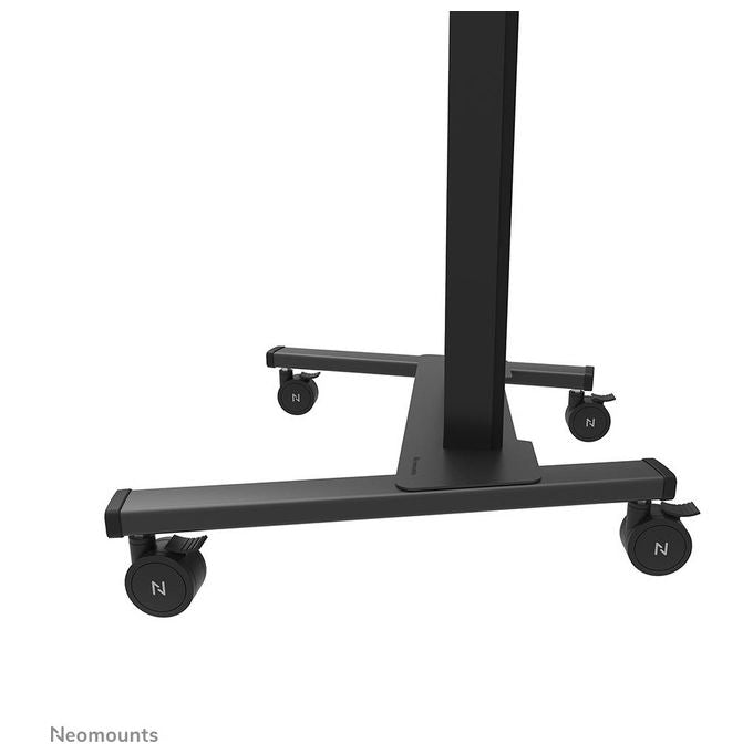 Neomounts W127366252 FL55-875BL1 Carrello TV Motorizzato per Display 55-100 Pollici VESA 100x100-800x600 Altezza Regolabile con Telecomando Ruote Bloccabili Fino a 110 Kg colore Nero