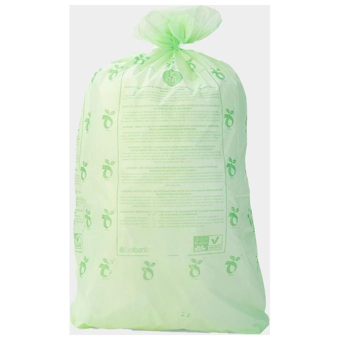 Brabantia PerfectFit Sacchetti Compostabili Tipo K 10 Litri 10 Pezzi
