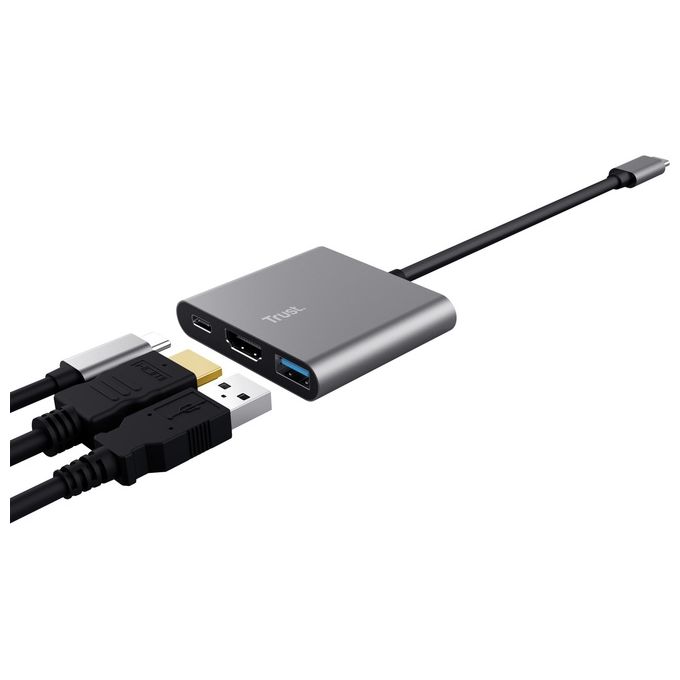 Trust Dalyx Usb 3.2 Gen 1 Type-C 5 Mbit-s Alluminio-Nero