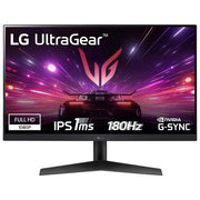 LG 24GS60F UltraGear Monitor Gaming 24'' IPS Full HD 1ms 180Hz HDR10 FreeSync Premium G-Sync Compatible colore Nero