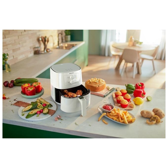 Philips HD9200-10 Friggitrice ad aria 4,1 L 1400 W Tecnologia Rapid Air 5 funzioni colore Bianco