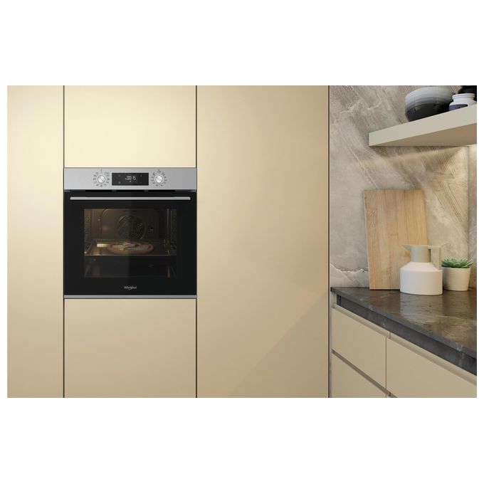Whirlpool OMK58HU0X Elements Forno da incasso Elettrico Ventilato Multifunzione 71 L Classe A+ Grill Autopulizia Idrolitica (60x60x55 cm) colore Inox