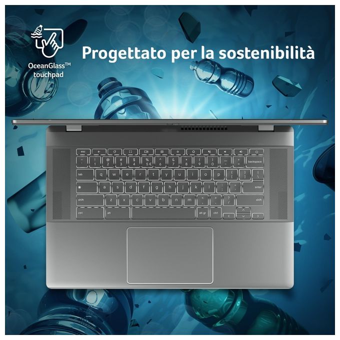 Acer NX.KNUET.002 Chromebook Plus 515 CB515-2H-34ZU Notebook 15.6'' Intel Core i3-1215U 8GB DDR5 256GB SSD ChromeOS colore Grigio