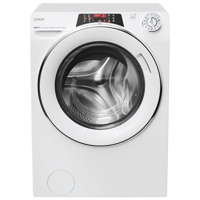 Candy RO 1486DWMCT-1-S Lavatrice a carica frontale RapidÓ 8 Kg 1400 giri Classe A Bianca