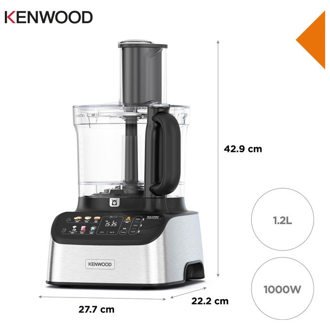 Kenwood FDM73.850SS Robot da Cucina Multifunzione Capacita' 3 Litri 8 Velocita' Potenza 1000 Watt colore Inox